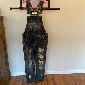 Pistola Bailey Straight Leg Distressed Overalls - Size Small